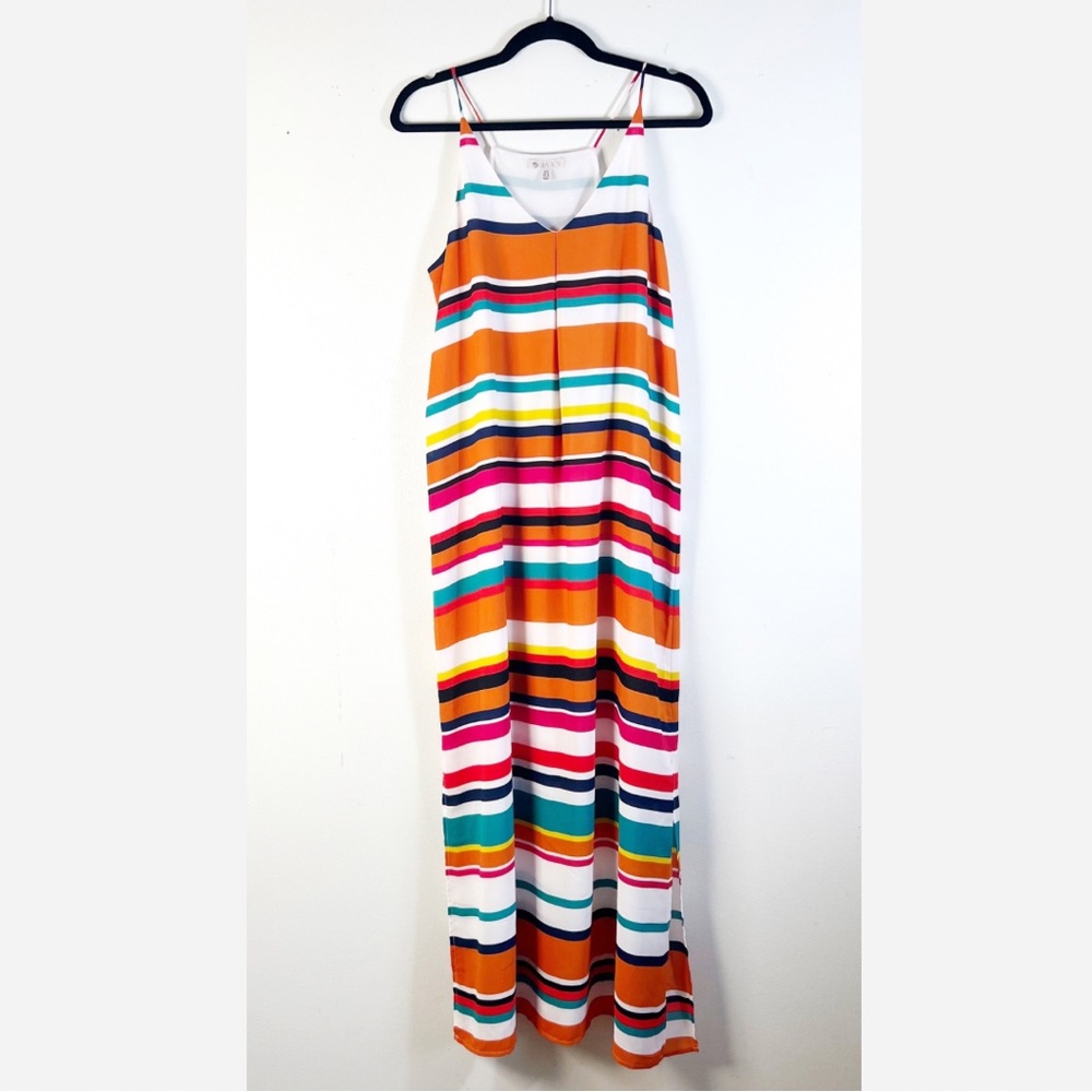 LILA ROSE Women's Maxi Dress Striped Size 8 Sleeveless Multicolor